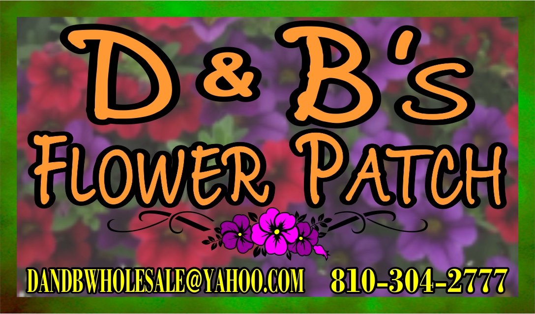 D&B's Flower Patch business cards